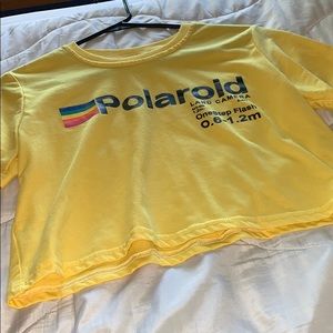 cropped polaroid t-shirt